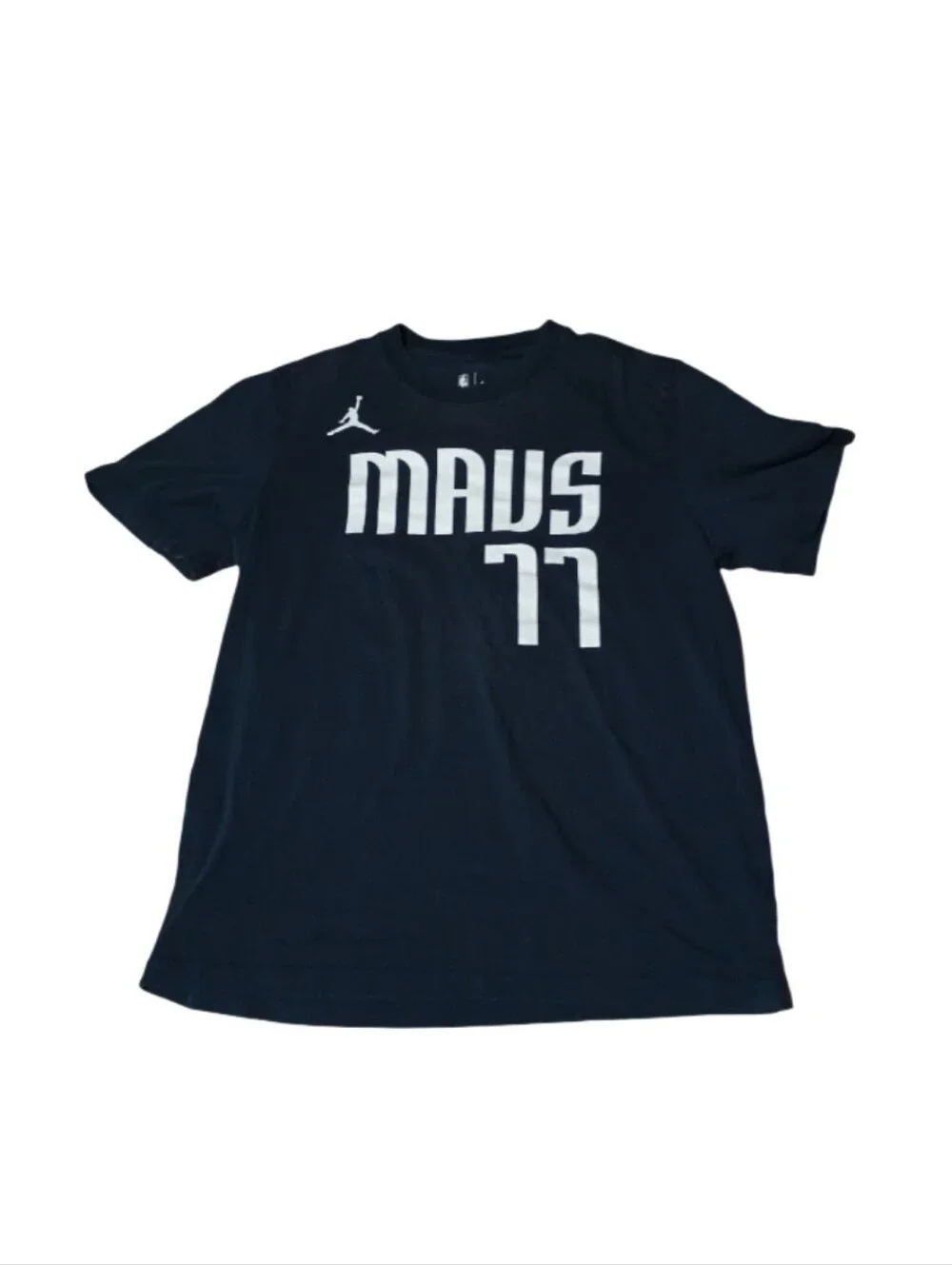 Jordan Brand Dallas Mavericks Luka Dončić #77 Navy NBA Name & Number T-Shirt Men